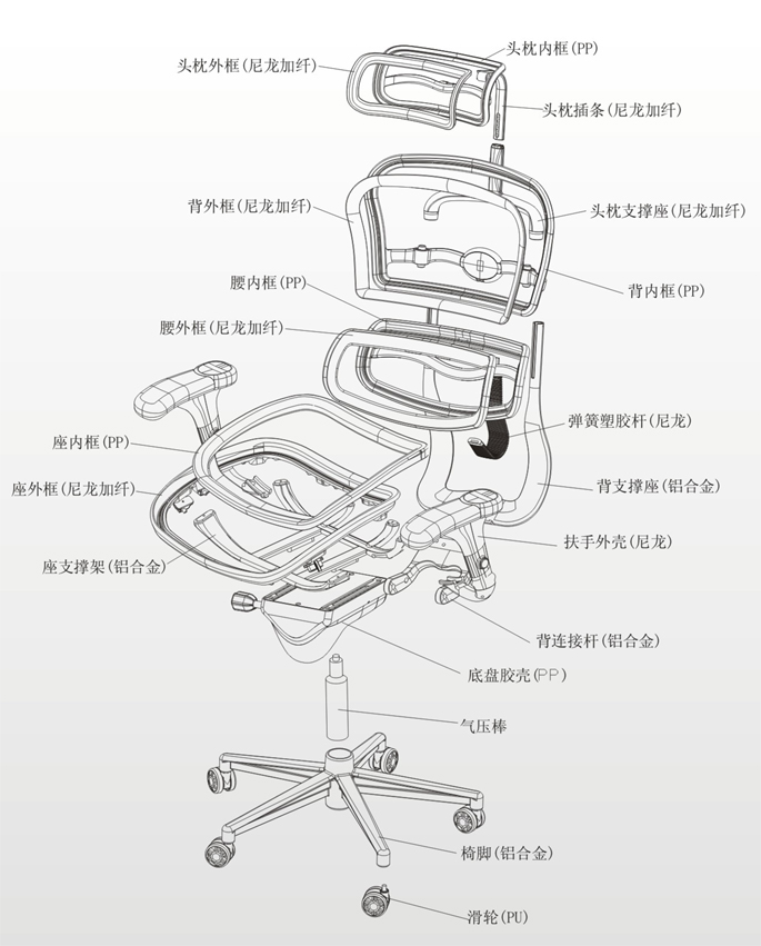辦公椅|網(wǎng)布大班椅|辦公家具|躺舒寶|網(wǎng)布大班椅